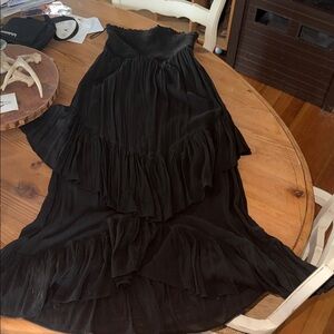 Black Layered western style Maxi Dress